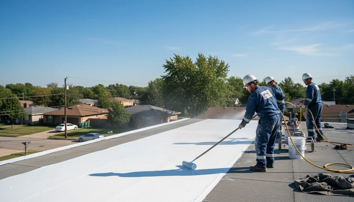 Commercial roof coating in Sharon, KS near me